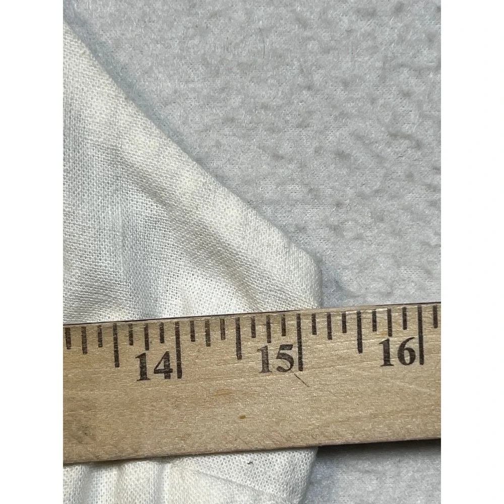 Abercrombie & Fitch White Linen Blend Ladder Stitch Maxi Dress Small